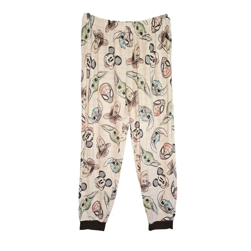 Disney Pixar Marvel Star Wars Pajama Pants XL Soft Comfy Lounge Stitch Woody - Picture 1 of 9